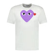 Comme Des Garcons Big Print Purple Heart T-Shirt White - Boinclo ltd - Outlet Sale Under Retail