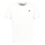 Comme Des Garcons Small Black Stitch Heart T-Shirt White - Boinclo ltd - Outlet Sale Under Retail