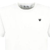 Comme Des Garcons Small Black Stitch Heart T-Shirt White - Boinclo ltd - Outlet Sale Under Retail