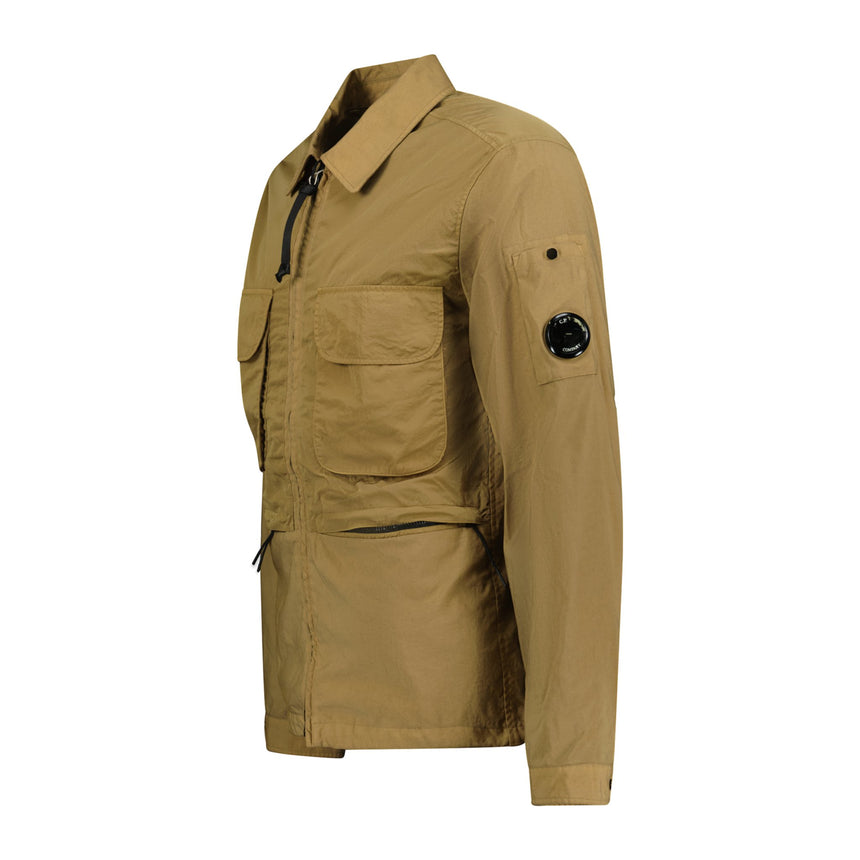 CP Company 'Taylon P' Chrome Lens Overshirt Jacket Brown - Boinclo ltd - Outlet Sale Under Retail