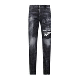 DSquared2 'Cool Guy' Print Logo Slim Fit Jeans Black - Boinclo ltd - Outlet Sale Under Retail