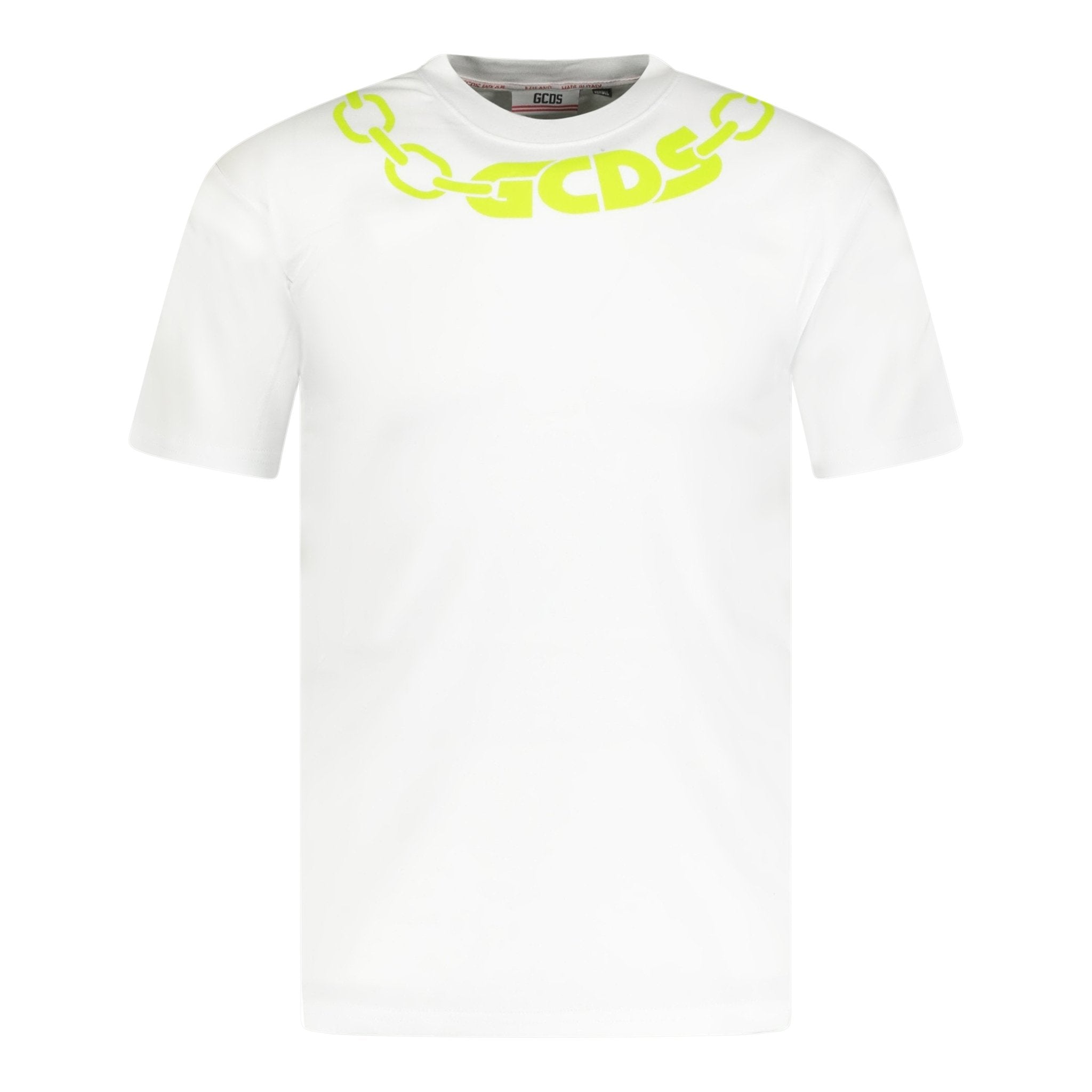 Color variation of Chain Print T-Shirt White & Lime Green