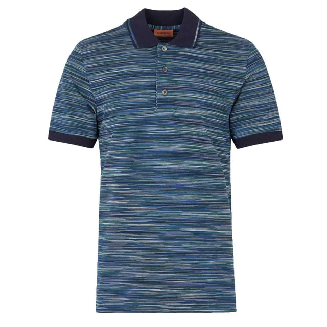 Missoni Space Dyed Polo Shirt Blue - Boinclo ltd - Outlet Sale Under Retail