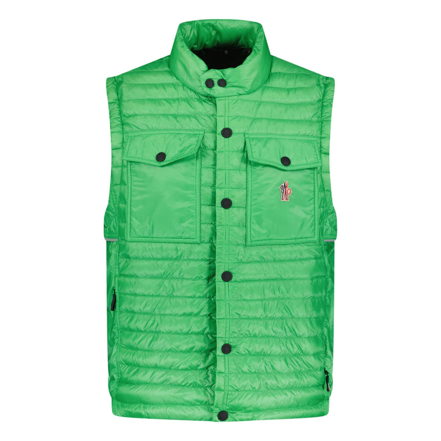 Moncler 'Ollon' Fabric Gilet Green - Boinclo ltd - Outlet Sale Under Retail