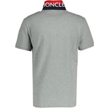 Moncler Stripe Collar Cotton Polo T-Shirt Grey - Boinclo ltd - Outlet Sale Under Retail