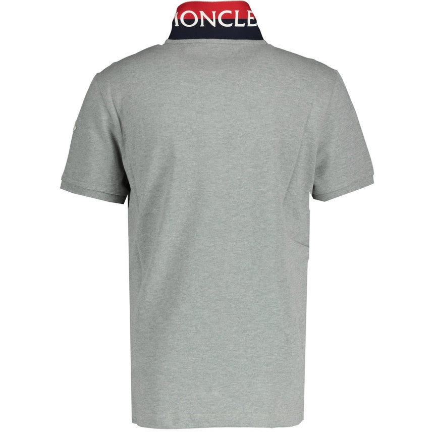 Moncler Stripe Collar Cotton Polo T-Shirt Grey - Boinclo ltd - Outlet Sale Under Retail