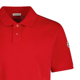 Moncler Stripe Embroidery Collar Polo T-Shirt Red - Boinclo ltd - Outlet Sale Under Retail