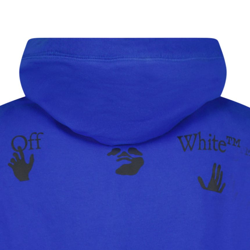 Off-White '90's Hand Over' Logo Hoodie Blue - Boinclo ltd - Outlet Sale Under Retail