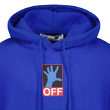 Off-White '90's Hand Over' Logo Hoodie Blue - Boinclo ltd - Outlet Sale Under Retail