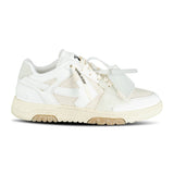 Off-White Out Of Office Calf Leather & Mesh Trainer White & Cream - Boinclo ltd - Outlet Sale Under Retail