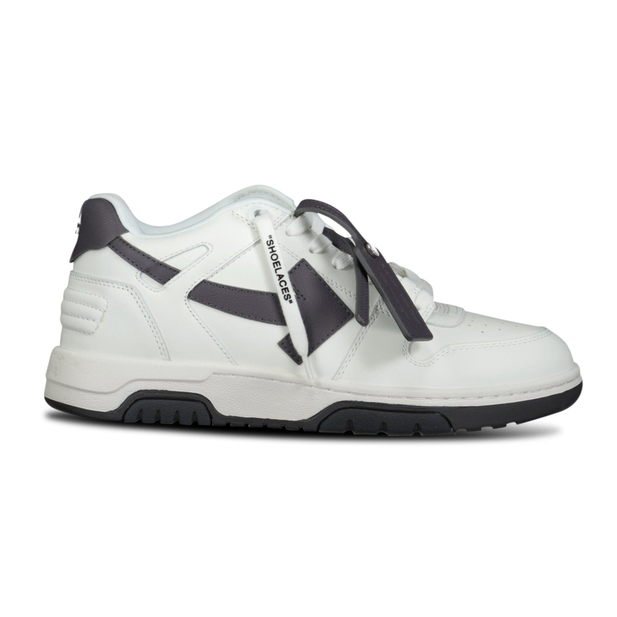 Color variation of 'Out Of Office' Calf Leather Trainer White & Dark Grey