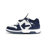 OFF-WHITE Out Of Office Low-Top Suede Trainers Navy & White - Boinclo ltd - Outlet Sale Under Retail