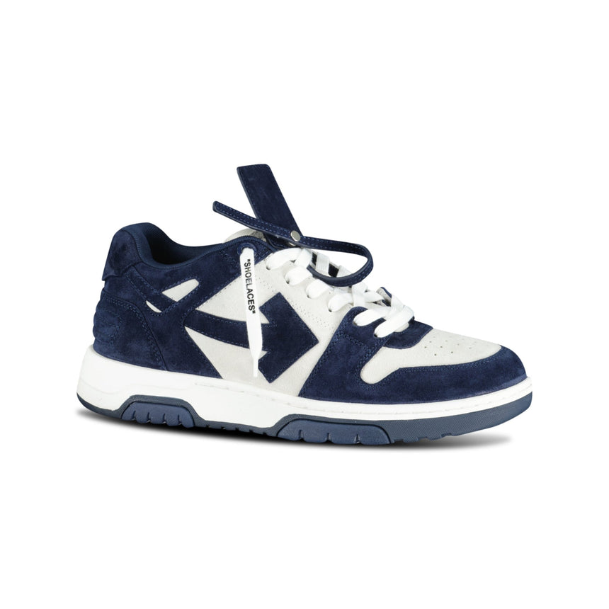 OFF-WHITE Out Of Office Low-Top Suede Trainers Navy & White - Boinclo ltd - Outlet Sale Under Retail