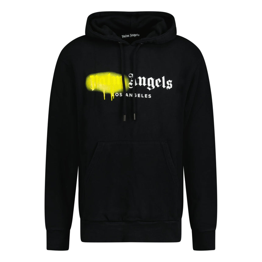 Palm Angels Los Angeles Sprayed Logo Hooded Sweatshirt Black - Boinclo ltd - Outlet Sale Under Retail