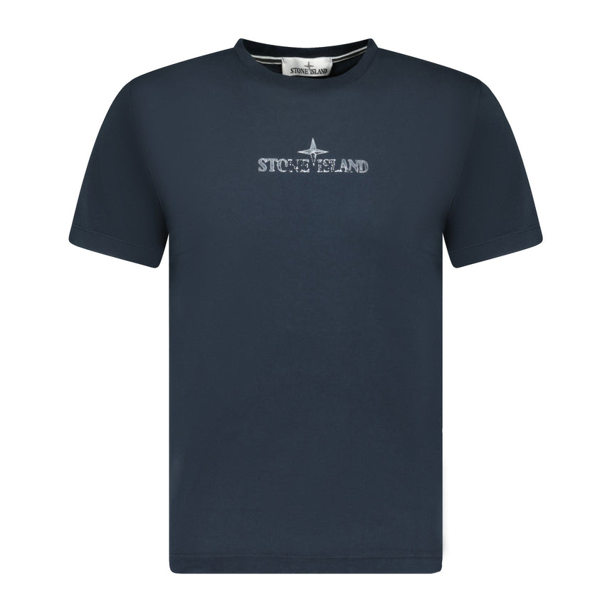 Stone Island Compass Print Logo T-Shirt Navy - Boinclo ltd - Outlet Sale Under Retail