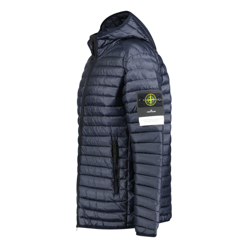 Stone Island Logo Loom Woven Chambers R-Nylon Down-TC Coat Navy - Boinclo ltd - Outlet Sale Under Retail