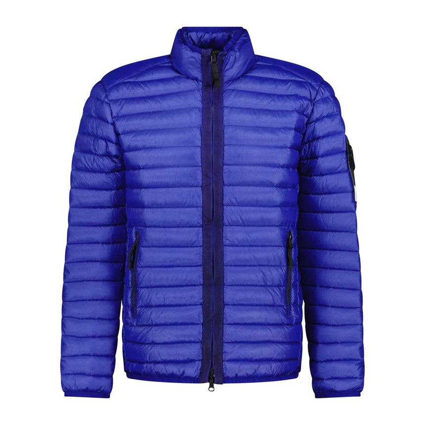 Stone Island Logo Packable Quilted Down Nylon Coat Blue - Boinclo ltd - Outlet Sale Under Retail