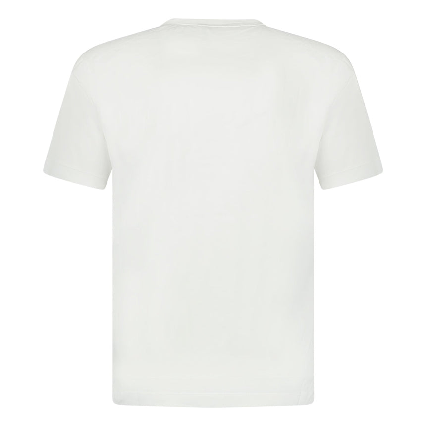 Stone Island Logo Patch Cotton T-Shirt White - Boinclo ltd - Outlet Sale Under Retail