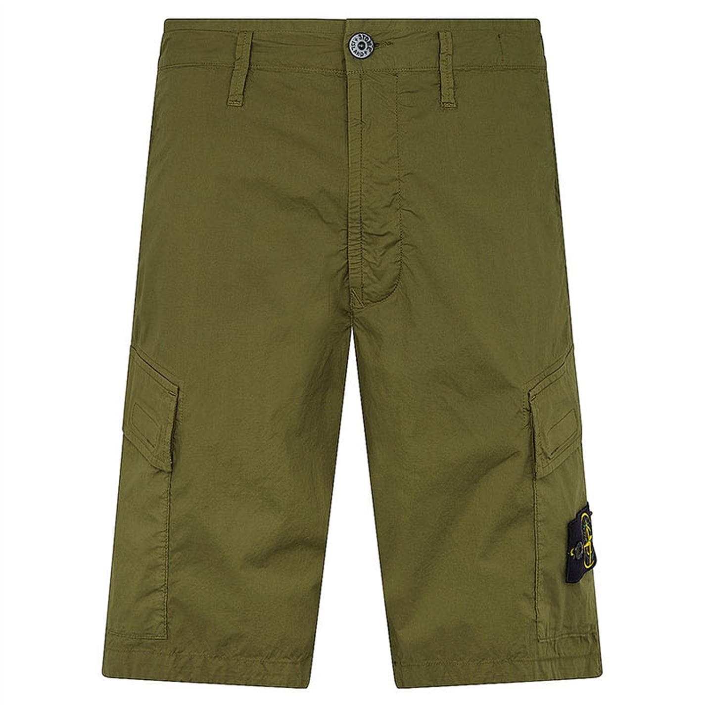 Color variation of Stretch Badge Cargo Shorts Olive