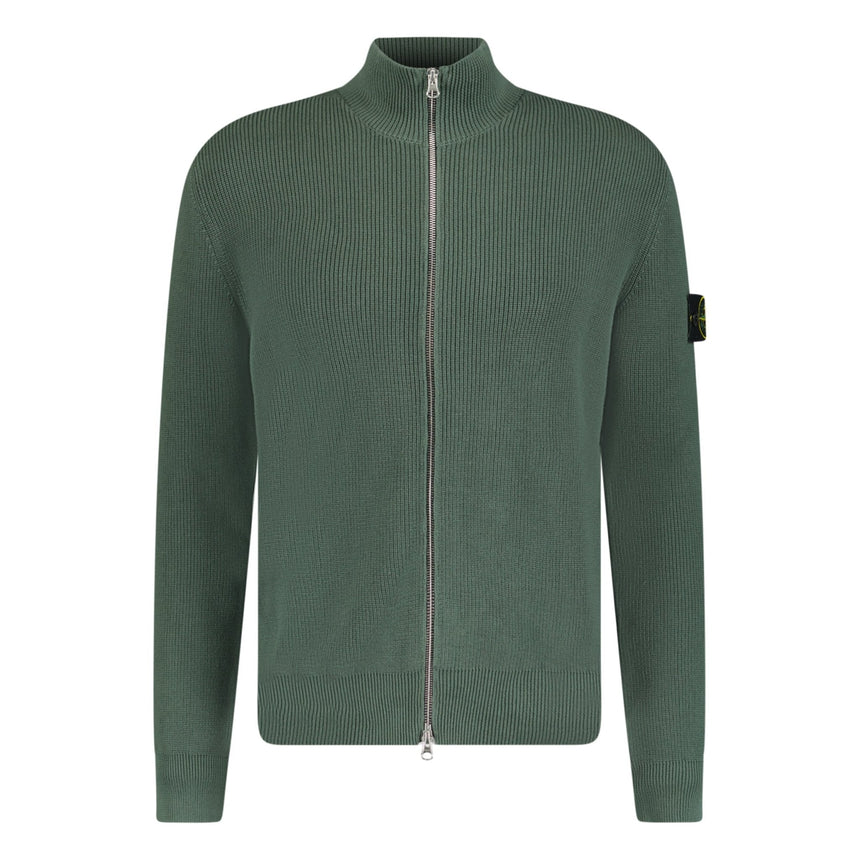 STONE ISLAND ZIP UP KNIT CARDIGAN KHAKI GREEN - Boinclo ltd - Outlet Sale Under Retail