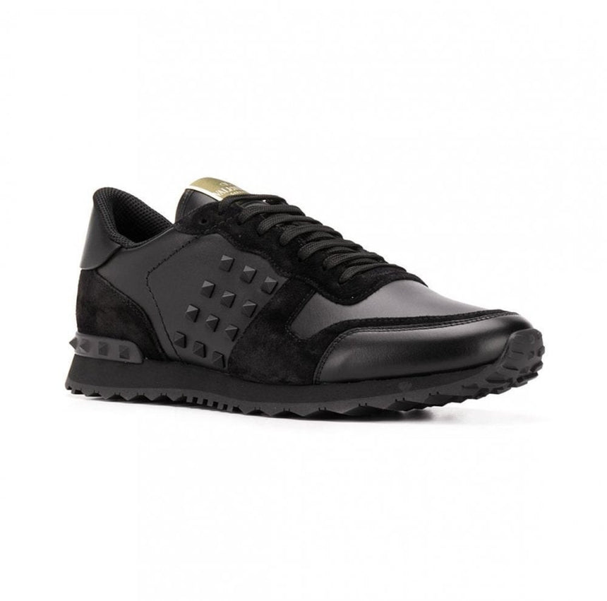 Valentino Camo Leather Rockstud Rockrunner Trainers Black - Boinclo ltd - Outlet Sale Under Retail