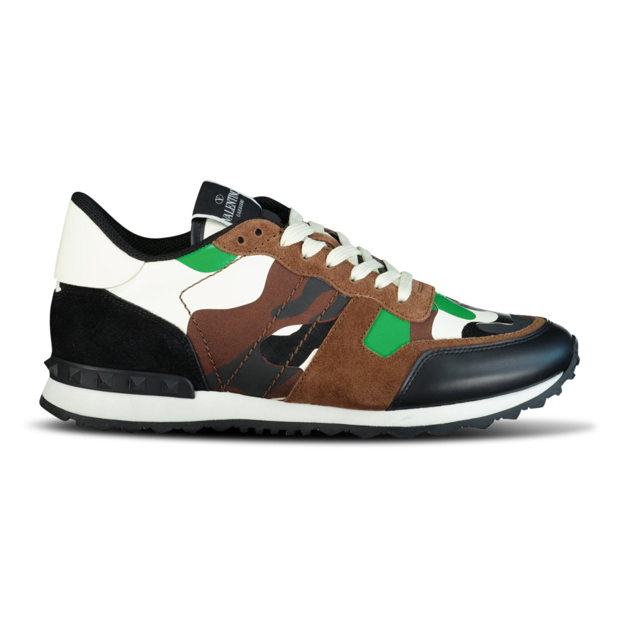 Color variation of Camo Mesh Rockrunner Trainers Camo Green & Brown